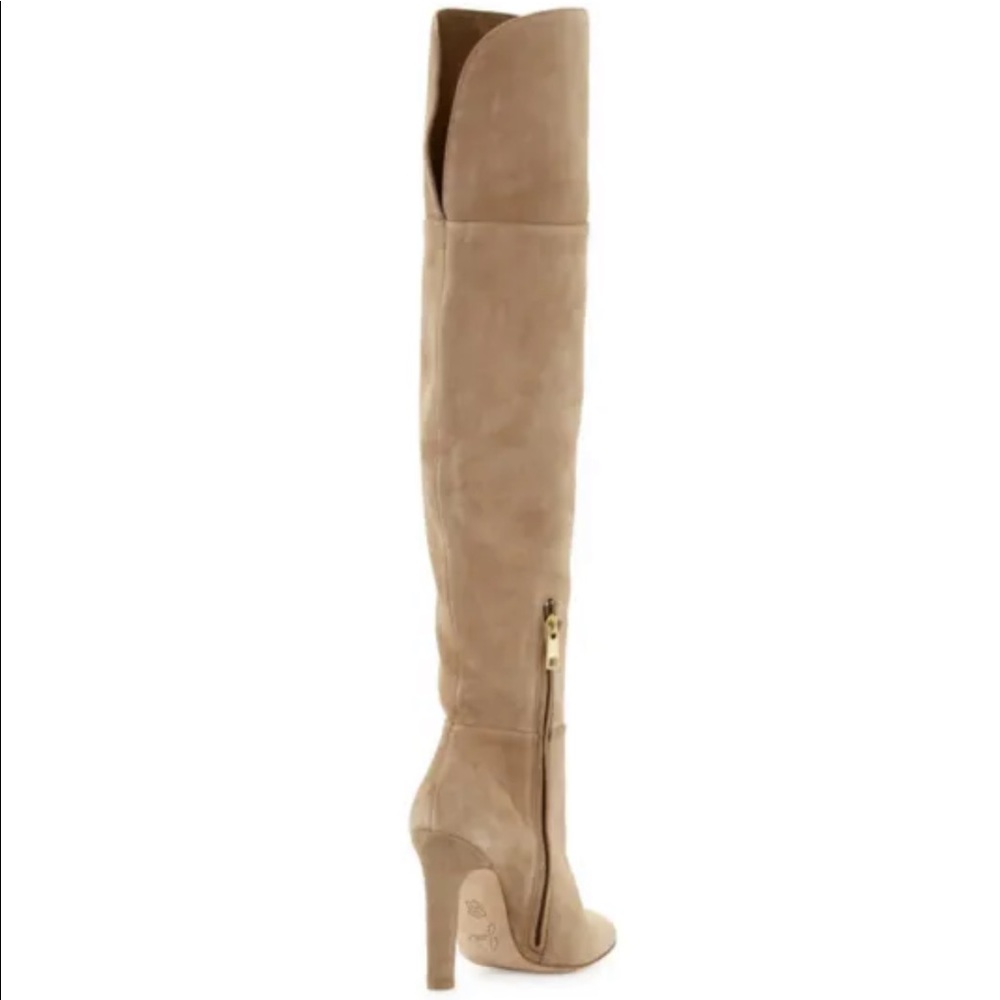 Joie Bentlee Suede Leather Over The Knee Heeled Boots Sz 36B - Picture 3 of 10
